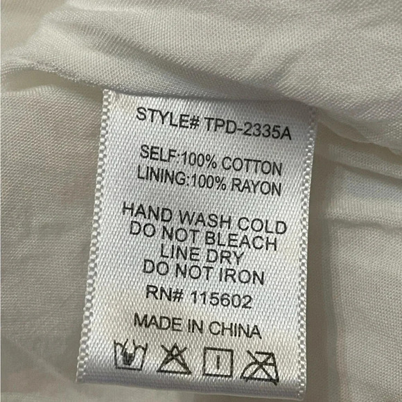 Bisouxx White Cotton Strapless Dress‎ Large - Picture 6 of 8